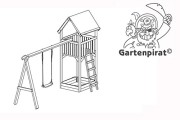 Gartenpirat Premium Spielturm S mit Schaukel und Sandkasten